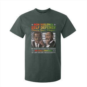 Martin Luther King Jr Malcolm X T Shirt For Kid Choose Your Weapon No Matter What The Choice TS09 Dark Forest Green Print Your Wear