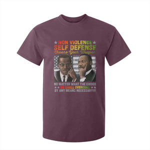 Martin Luther King Jr Malcolm X T Shirt For Kid Choose Your Weapon No Matter What The Choice TS09 Maroon Print Your Wear