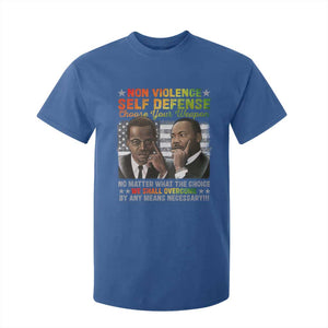 Martin Luther King Jr Malcolm X T Shirt For Kid Choose Your Weapon No Matter What The Choice TS09 Royal Blue Print Your Wear