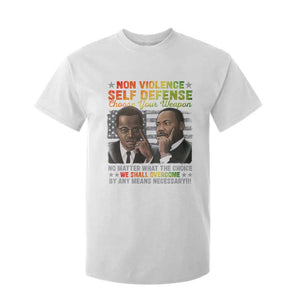 Martin Luther King Jr Malcolm X T Shirt For Kid Choose Your Weapon No Matter What The Choice TS09 White Print Your Wear