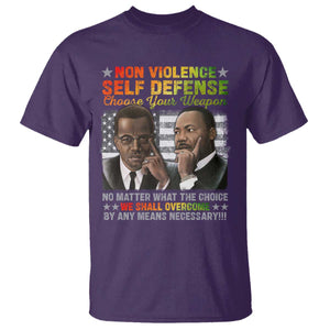 Martin Luther King Jr Malcolm X T Shirt Choose Your Weapon No Matter What The Choice TS09 Purple Print Your Wear