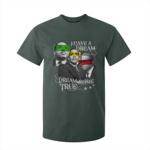 Obama MLK Malcolm X T Shirt For Kid Dreams Come True TS09 Dark Forest Green Print Your Wear