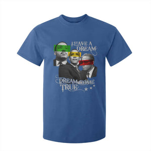 Obama MLK Malcolm X T Shirt For Kid Dreams Come True TS09 Royal Blue Print Your Wear