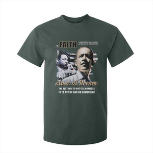 Obama MLK Martin Luther King Jr T Shirt For Kid TS09 Dark Forest Green Print Your Wear