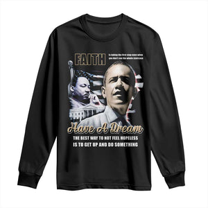 Obama MLK Martin Luther King Jr Long Sleeve Shirt TS09 Black Print Your Wear