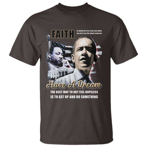 Obama MLK Martin Luther King Jr T Shirt TS09 Dark Chocolate Print Your Wear