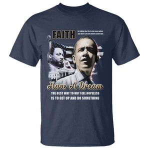 Obama MLK Martin Luther King Jr T Shirt TS09 Navy Print Your Wear