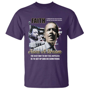 Obama MLK Martin Luther King Jr T Shirt TS09 Purple Print Your Wear