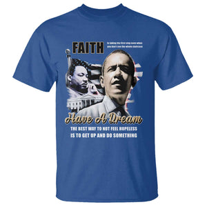 Obama MLK Martin Luther King Jr T Shirt TS09 Royal Blue Print Your Wear