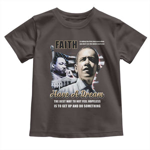 Obama MLK Martin Luther King Jr Toddler T Shirt TS09 Dark Chocolate Print Your Wear