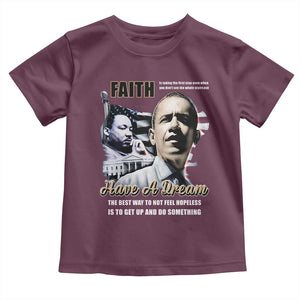 Obama MLK Martin Luther King Jr Toddler T Shirt TS09 Maroon Print Your Wear