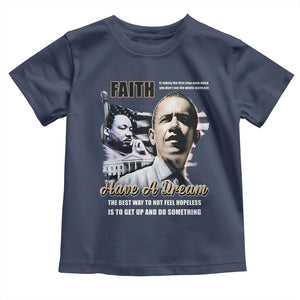 Obama MLK Martin Luther King Jr Toddler T Shirt TS09 Navy Print Your Wear