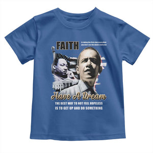 Obama MLK Martin Luther King Jr Toddler T Shirt TS09 Royal Blue Print Your Wear