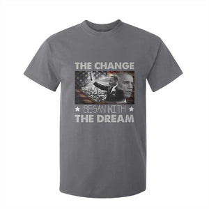 Obama MLK T Shirt For Kid The Change Began With The Dream TS09 Charcoal Print Your Wear