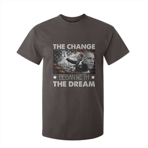 Obama MLK T Shirt For Kid The Change Began With The Dream TS09 Dark Chocolate Print Your Wear