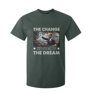 Obama MLK T Shirt For Kid The Change Began With The Dream TS09 Dark Forest Green Print Your Wear