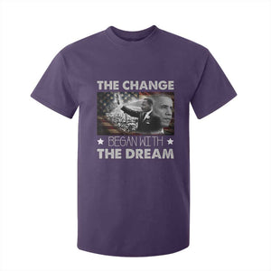 Obama MLK T Shirt For Kid The Change Began With The Dream TS09 Purple Print Your Wear