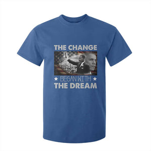 Obama MLK T Shirt For Kid The Change Began With The Dream TS09 Royal Blue Print Your Wear