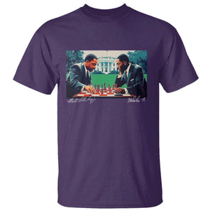 Martin Luther King Jr Malcolm X T Shirt Playing Chess White House Black History TS09 Purple Print Your Wear