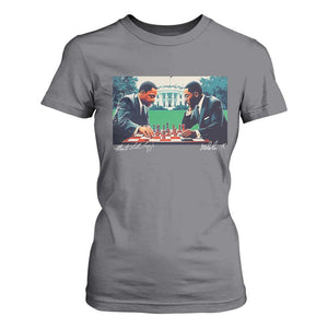 Martin Luther King Jr Malcolm X T Shirt For Women Playing Chess White House Black History TS09 Charcoal Print Your Wear