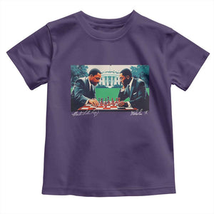 Martin Luther King Jr Malcolm X Toddler T Shirt Playing Chess White House Black History TS09 Purple Print Your Wear