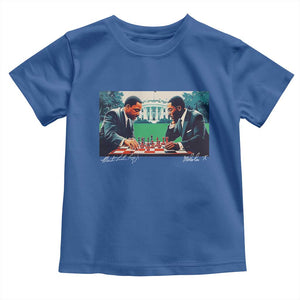 Martin Luther King Jr Malcolm X Toddler T Shirt Playing Chess White House Black History TS09 Royal Blue Print Your Wear