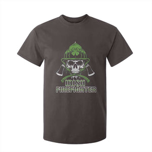Irish Firefighter T Shirt For Kid Shamrock Skull Man Of Fire TS09 Dark Chocolate Print Your Wear