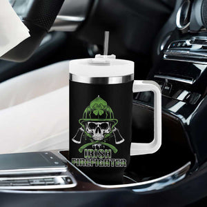Irish Firefighter Tumbler With Handle Shamrock Skull Man Of Fire TS09 Print Your Wear