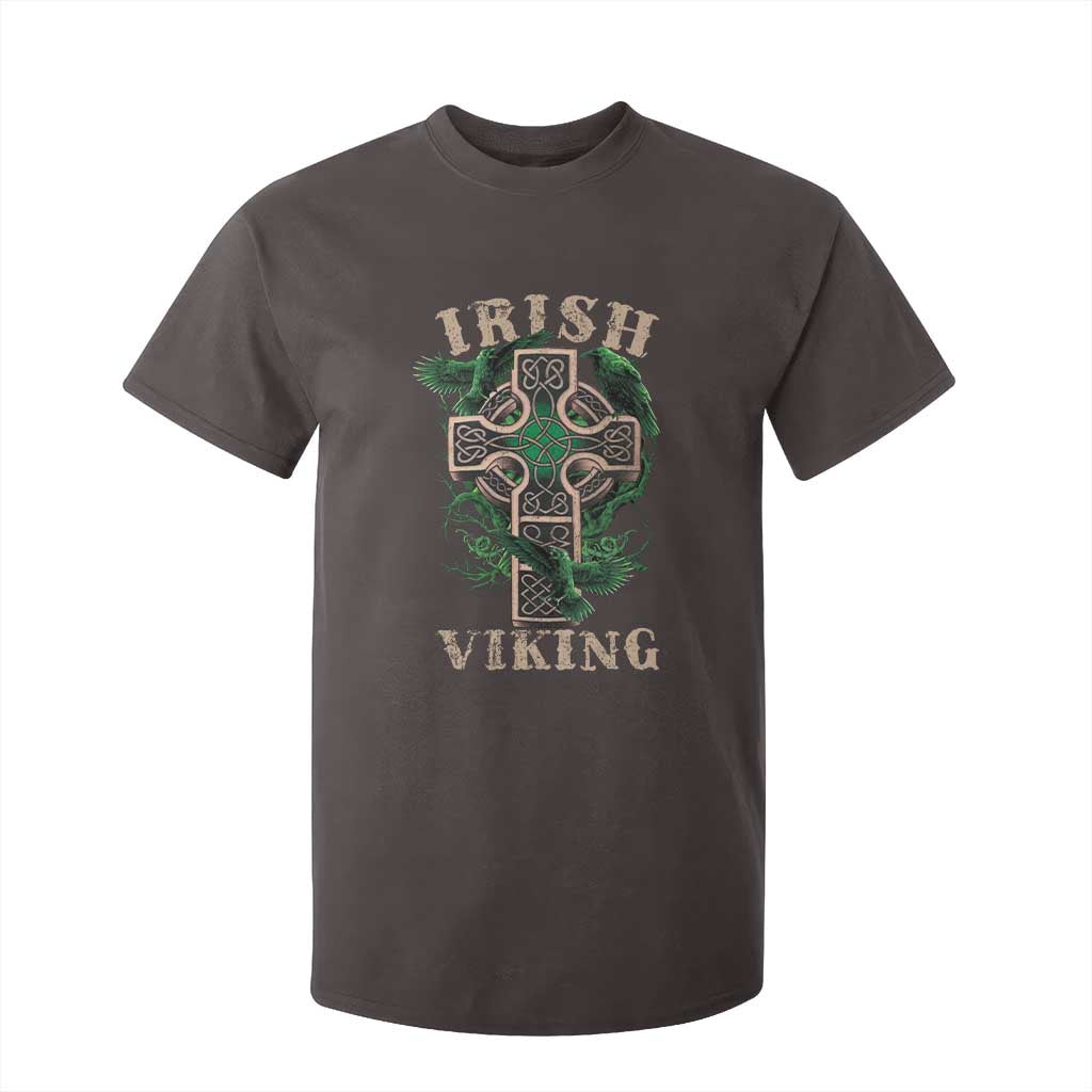 Irish Viking T Shirt For Kid Celtic Cross Odin's Raven TS09 Dark Chocolate Print Your Wear