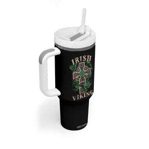 Irish Viking Tumbler With Handle Celtic Cross Odin's Raven TS09 Print Your Wear
