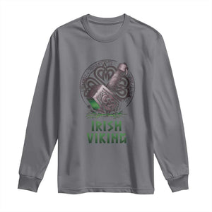 Irish Viking Long Sleeve Shirt Celtic Thor Mjolnir TS09 Charcoal Print Your Wear