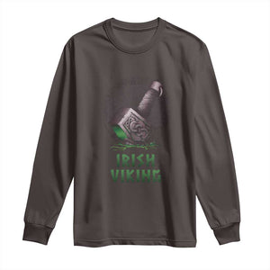 Irish Viking Long Sleeve Shirt Celtic Thor Mjolnir TS09 Dark Chocolate Print Your Wear