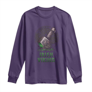 Irish Viking Long Sleeve Shirt Celtic Thor Mjolnir TS09 Purple Print Your Wear