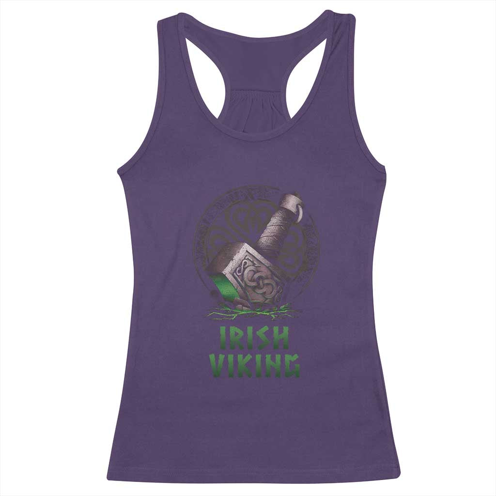 Irish Viking Racerback Tank Top Celtic Thor Mjolnir TS09 Purple Print Your Wear