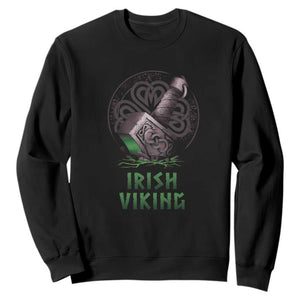 Irish Viking Sweatshirt Celtic Thor Mjolnir TS09 Black Print Your Wear