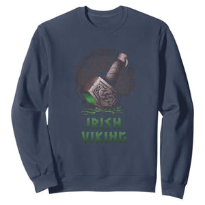 Irish Viking Sweatshirt Celtic Thor Mjolnir TS09 Navy Print Your Wear