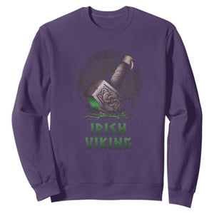Irish Viking Sweatshirt Celtic Thor Mjolnir TS09 Purple Print Your Wear