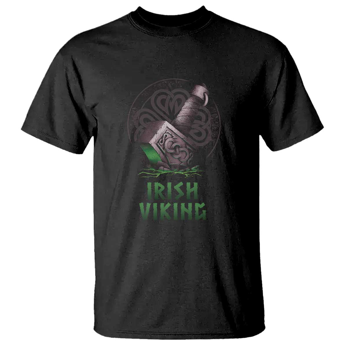 Irish Viking T Shirt Celtic Thor Mjolnir TS09 Black Print Your Wear