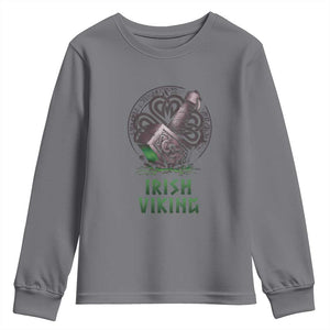 Irish Viking Youth Sweatshirt Celtic Thor Mjolnir TS09 Charcoal Print Your Wear