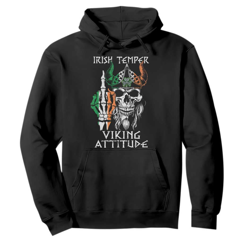 Funny Irish Viking Hoodie Irish Temper Viking Attitude TS09 Black Print Your Wear