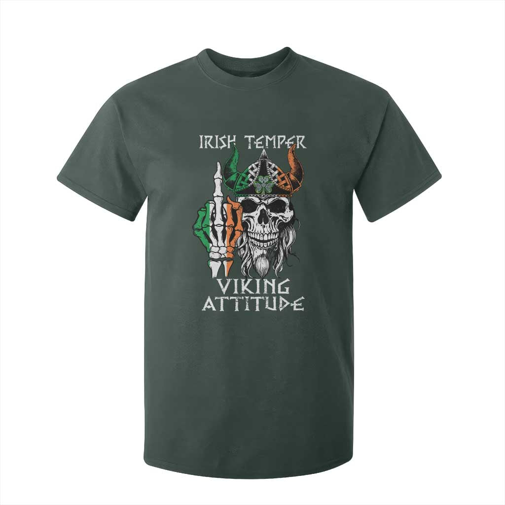 Funny Irish Viking T Shirt For Kid Irish Temper Viking Attitude TS09 Dark Forest Green Print Your Wear