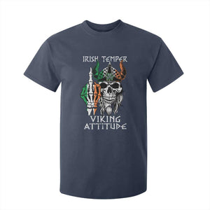 Funny Irish Viking T Shirt For Kid Irish Temper Viking Attitude TS09 Navy Print Your Wear