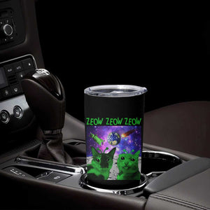 Funny Alien Cat Meme Tumbler Cup Green Cats ZEOW ZEOW TS09 Print Your Wear