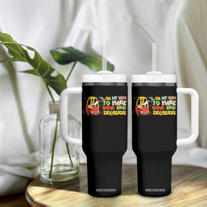Funny Goose On My Way To Make Some Bad Decisions Tumbler With Handle TS09 Print Your Wear