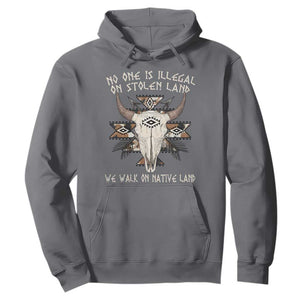 No One Is illegal On Stolen Land Hoodie TS09 Charcoal Print Your Wear