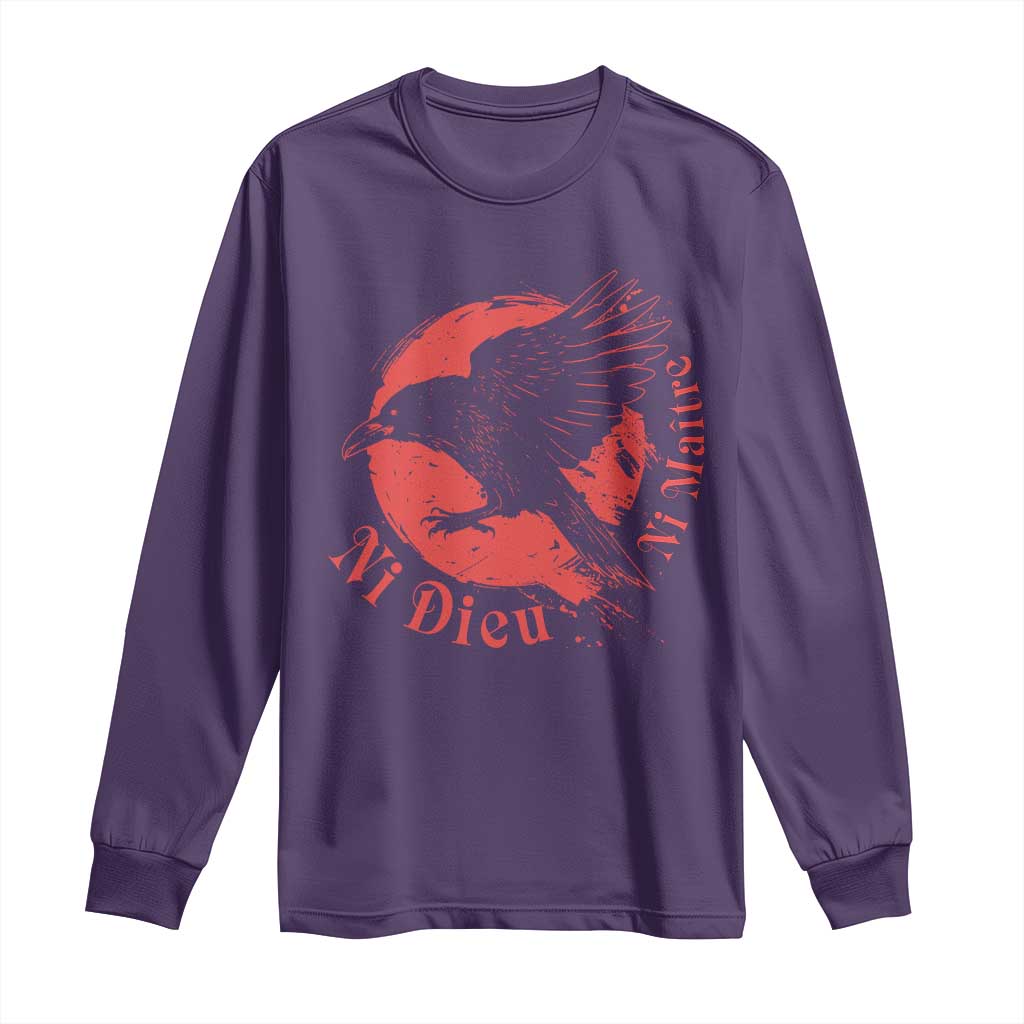 Anarchism Long Sleeve Shirt Ni Dieu Ni Maitre Neither God Nor Master TS09 Purple Print Your Wear