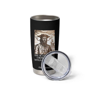 Funny Blackbeard Sarcastic Joke Tumbler Cup The Beatings Will Continue until Morale Improves TS09 Print Your Wear