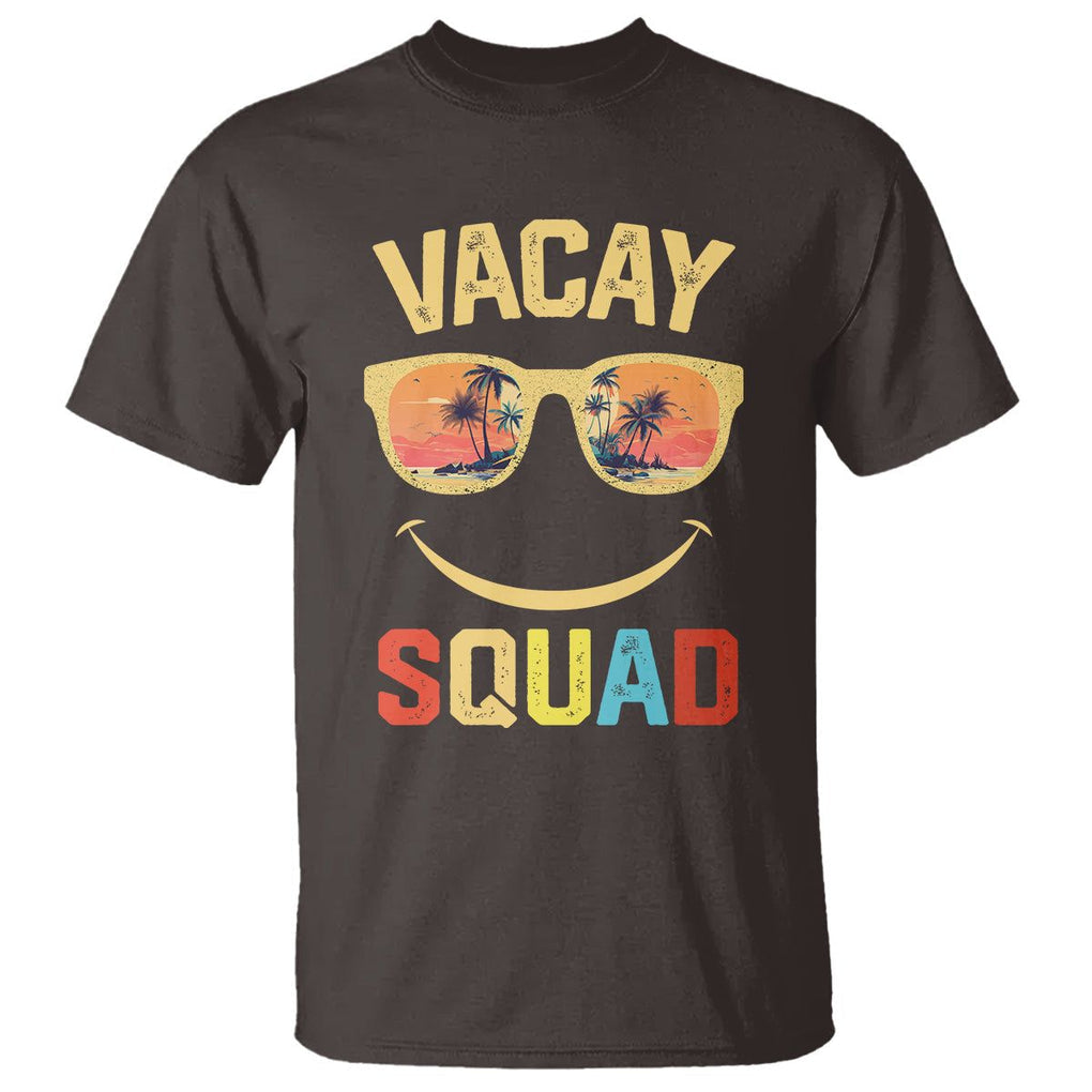 Summer Vacation T Shirt Vacay Squad Funny Beach TS09 Dark Chocolate Print Your Wear