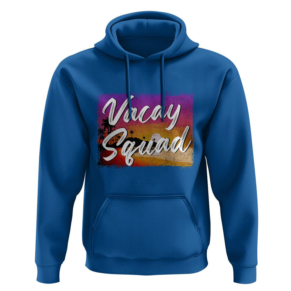 Summer Vacation Hoodie Vacay Squad Funny Beach TS09 Royal Blue Print Your Wear