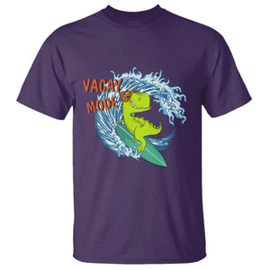 Summer Vacation T Shirt Vacay Mode Cute Dinosaur Surfing TS09 Purple Print Your Wear